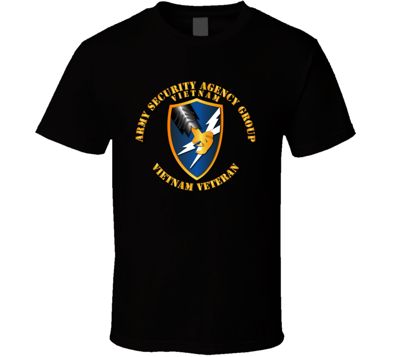 Army Security Agency Group Vn Vet W Txt T Shirt