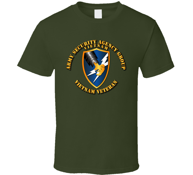 Army Security Agency Group Vn Vet W Txt T Shirt