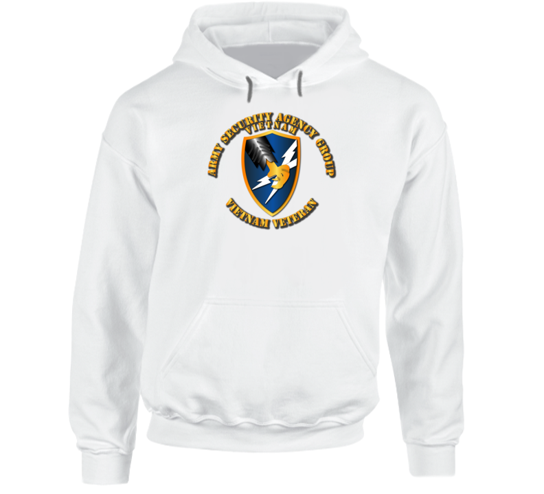 Army Security Agency Group Vn Vet W Txt Hoodie