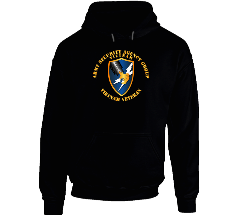 Army Security Agency Group Vn Vet W Txt Hoodie