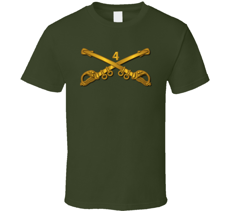 Army - 4th Cavalry Branch Wo Txt T Shirt