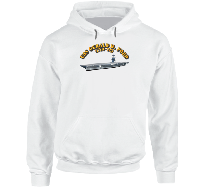 Navy - Uss Gerald R Ford - Cvn 78 - Without Crest Hoodie