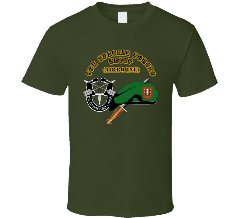 Emblem - Sof - 7th Sfg - Beret - Dui - Dagger - 1 T Shirt