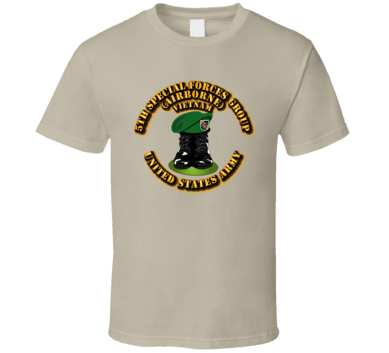 Sof - 5th Sfg - Boots And Beret - Vietnam T Shirt