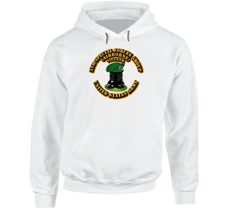 SOF - 5th SFG - Boots and Beret - Vietnam Hoodie