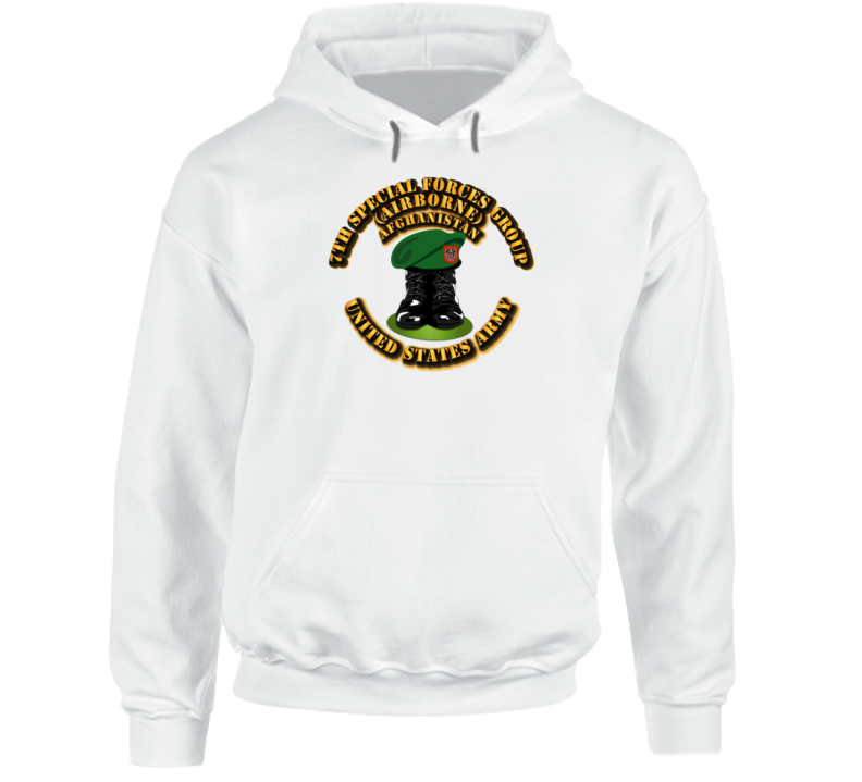 Sof - 7th Sfg - Boots And Beret - Afghanistan Hoodie