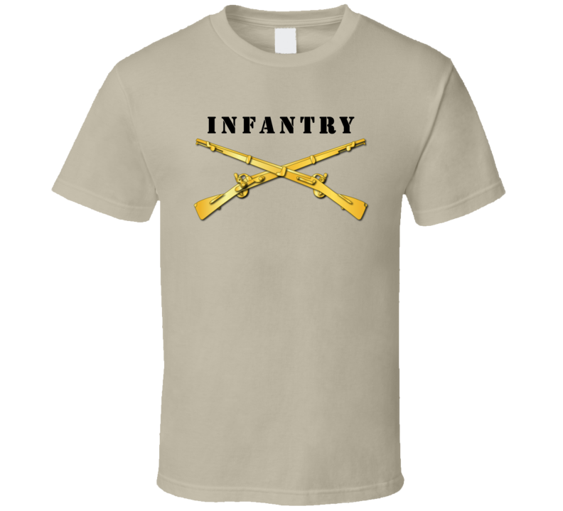 Army - Infantry Br - Crossed Rifles With Text T Shirt