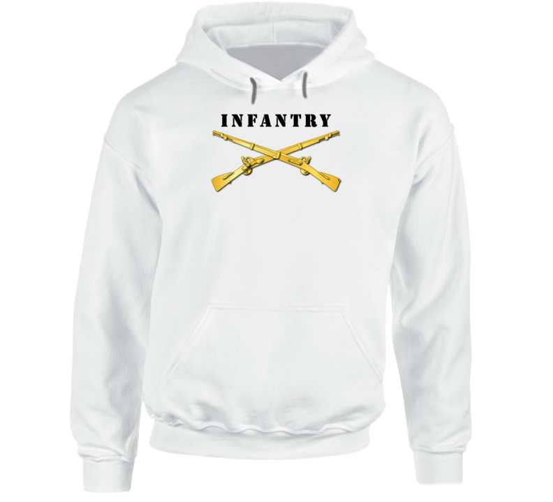 Army - Infantry Br - Crossed Rifles With Text Hoodie