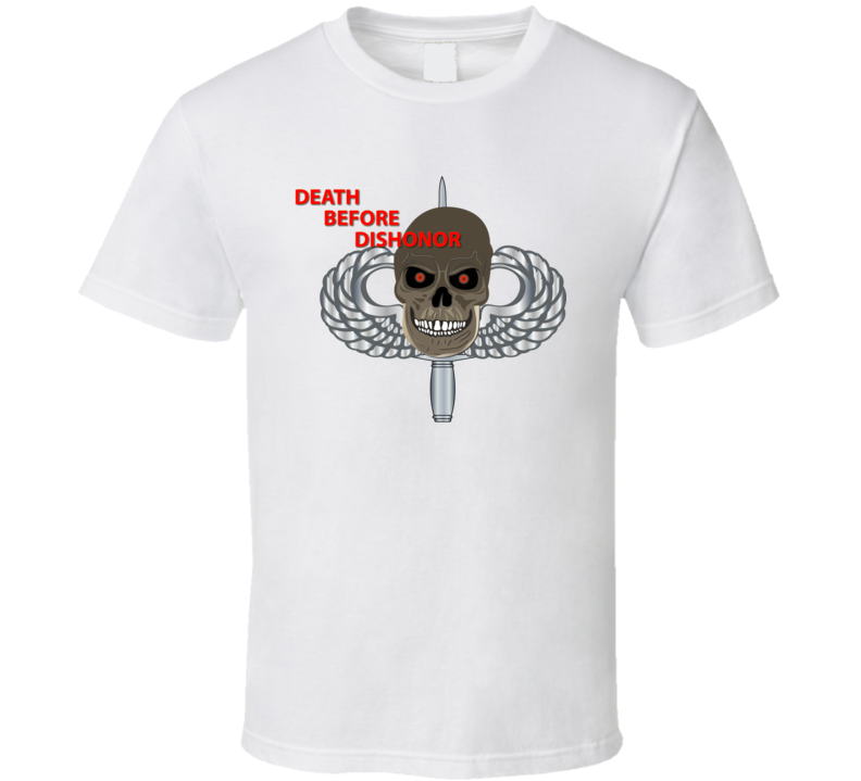 Sof - Skull - Wings - Knife - Death Before Dishonor T Shirt