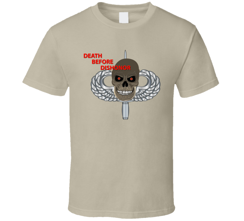 Sof - Skull - Wings - Knife - Death Before Dishonor T Shirt