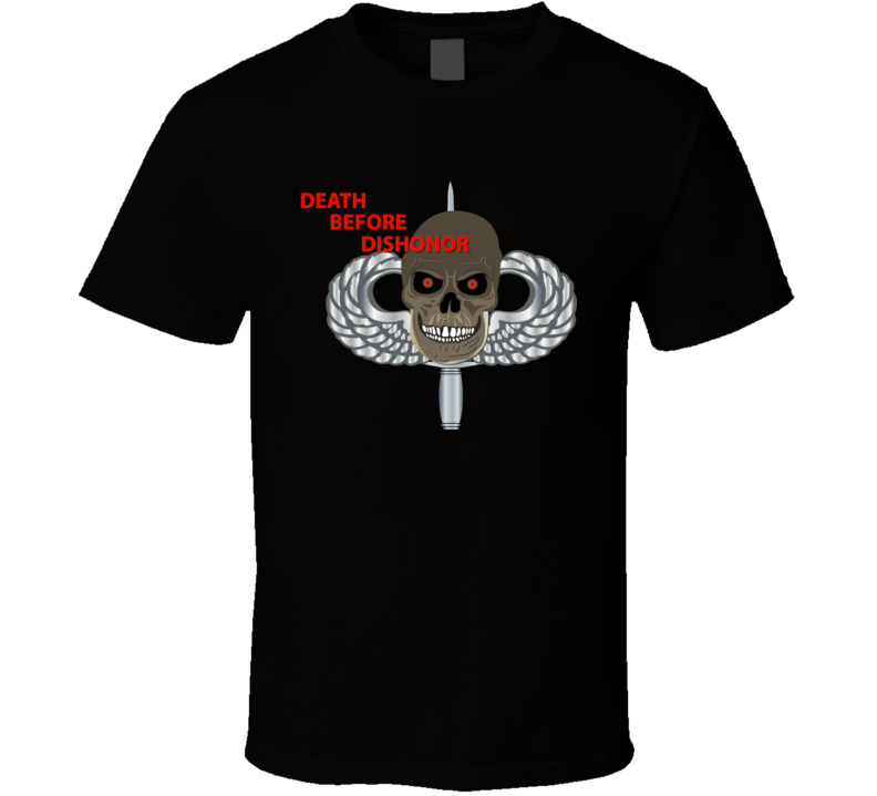 Sof - Skull - Wings - Knife - Death Before Dishonor T Shirt