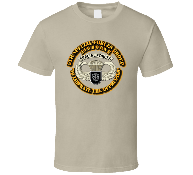 Sof - 5th Sfg - Airborne Badge T Shirt