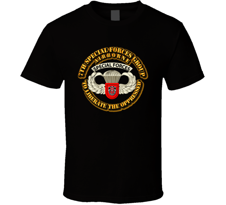 Sof - 7th Sfg - Airborne Badge T Shirt