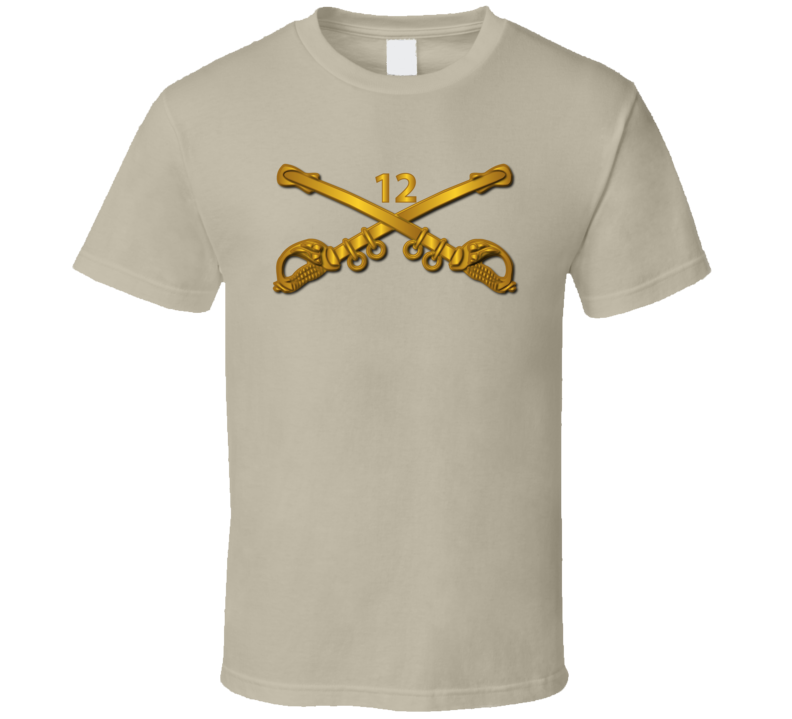 Army - 12th Cavalry Branch Wo Txt T-shirt