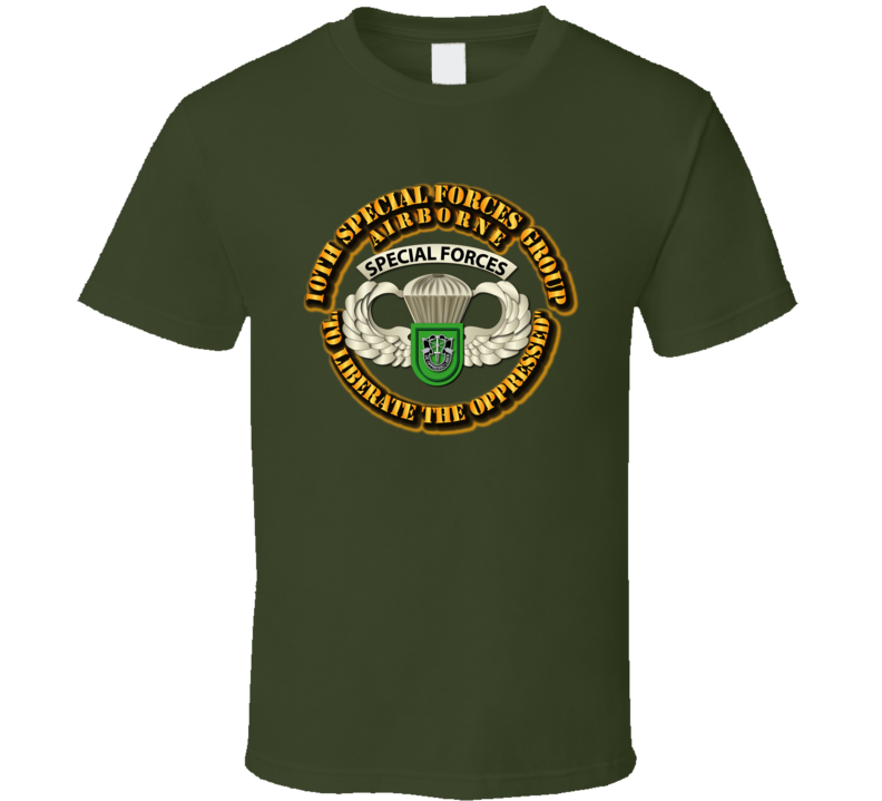 Sof - 10th Sfg - Airborne Badge T Shirt
