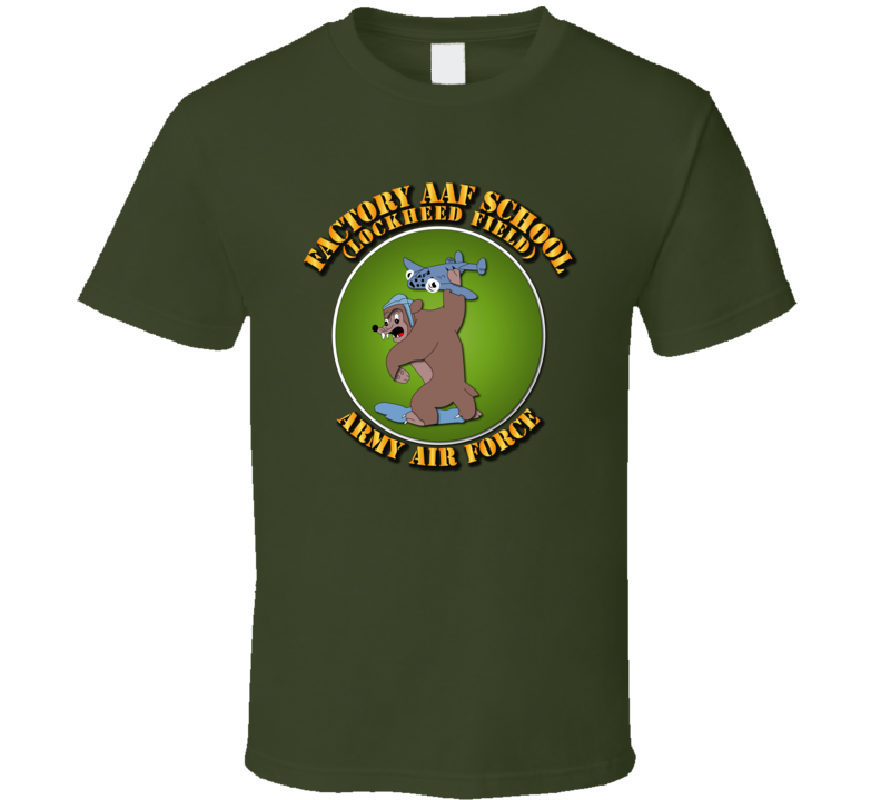 Aac - Factory Aaf School , Lockheed Field With Txt T Shirt