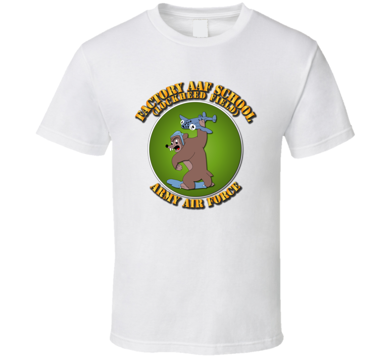 Aac - Factory Aaf School , Lockheed Field With Txt T Shirt