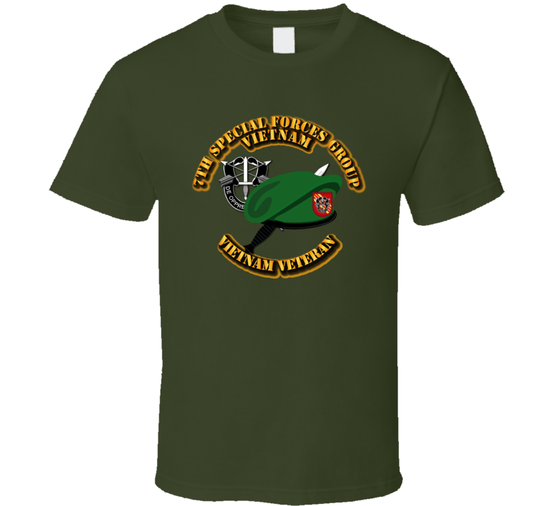 SOF - 7th SFG VN - Beret Dagger DUI - V1 T Shirt