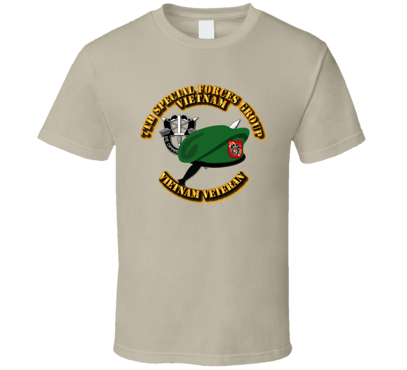 SOF - 7th SFG VN - Beret Dagger DUI - V1 T Shirt