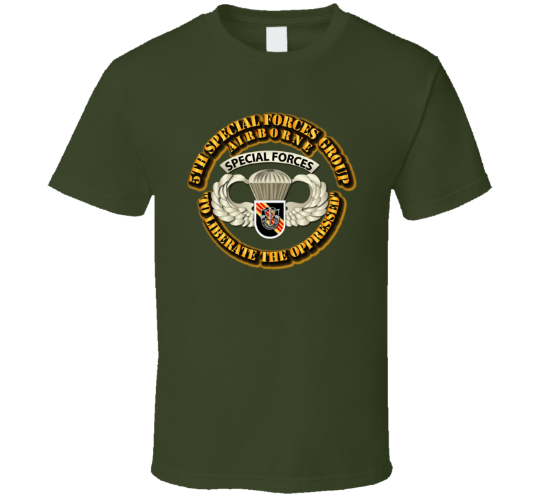 Sof - 5th Sfg - Airborne Badge - Vietnam T Shirt