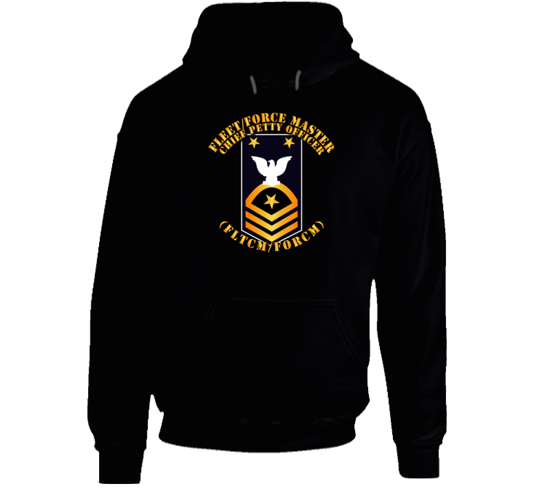 Navy - Fltcm-forcm Blue - Gold With Txt Hoodie