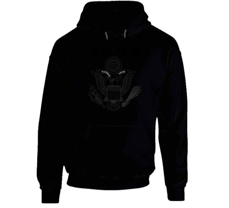 Army - Army Eagle Blk W Txt Hoodie