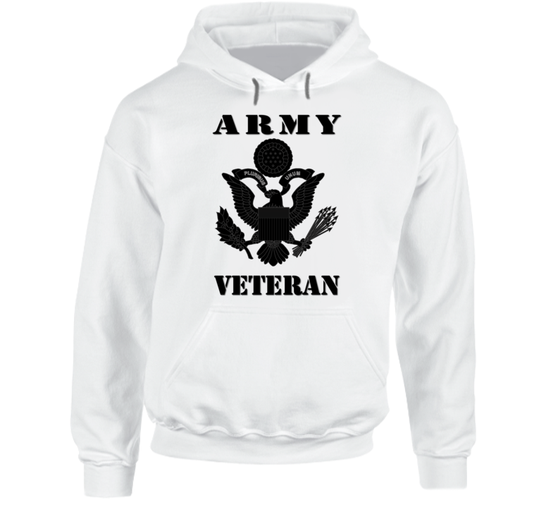 Army - Army Eagle Veteran Blk W Txt Hoodie