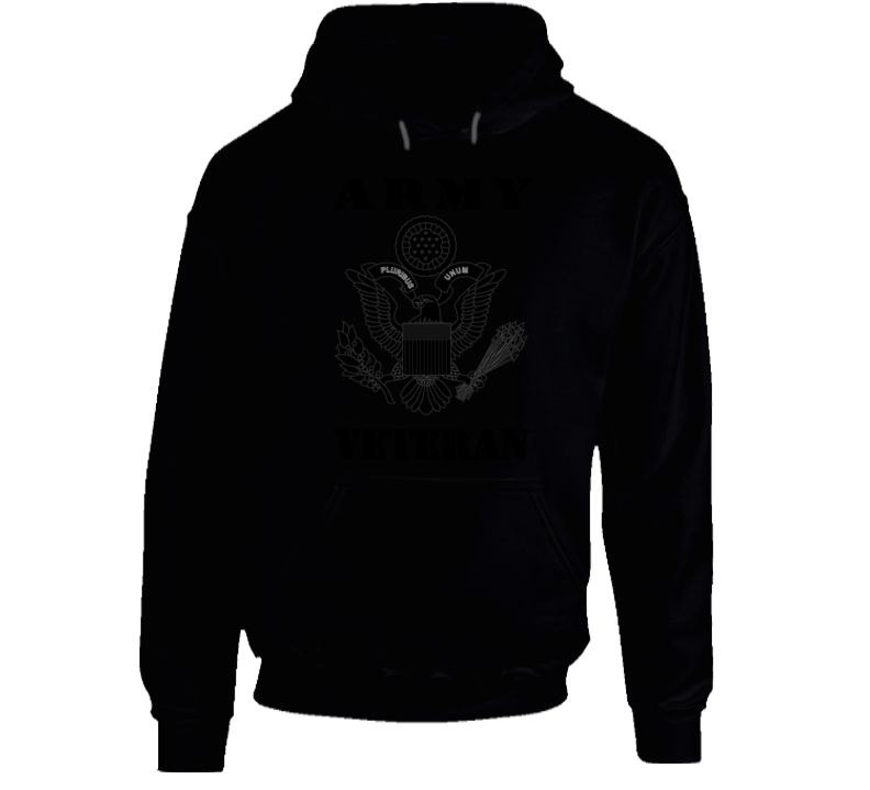 Army - Army Eagle Veteran Blk W Txt Hoodie