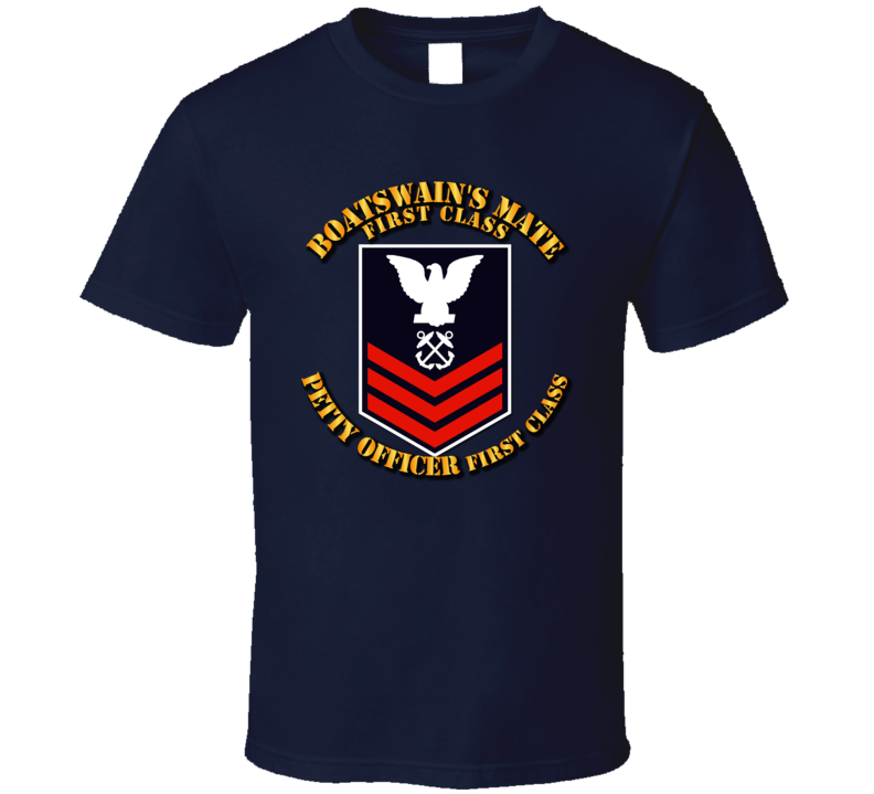 Navy - Bm1 - Blue With Txt T Shirt
