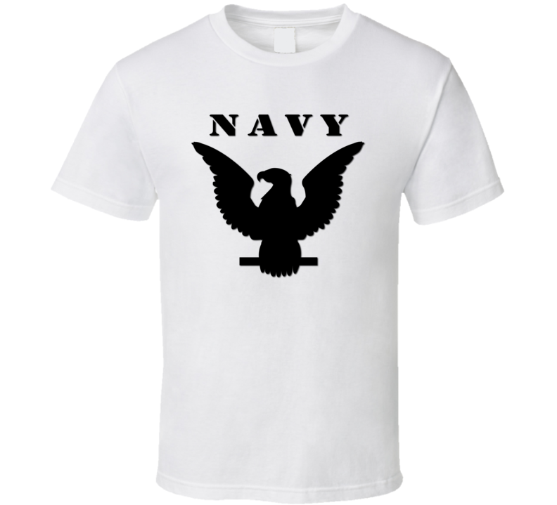 Navy - Crow Blk With Txt T Shirt