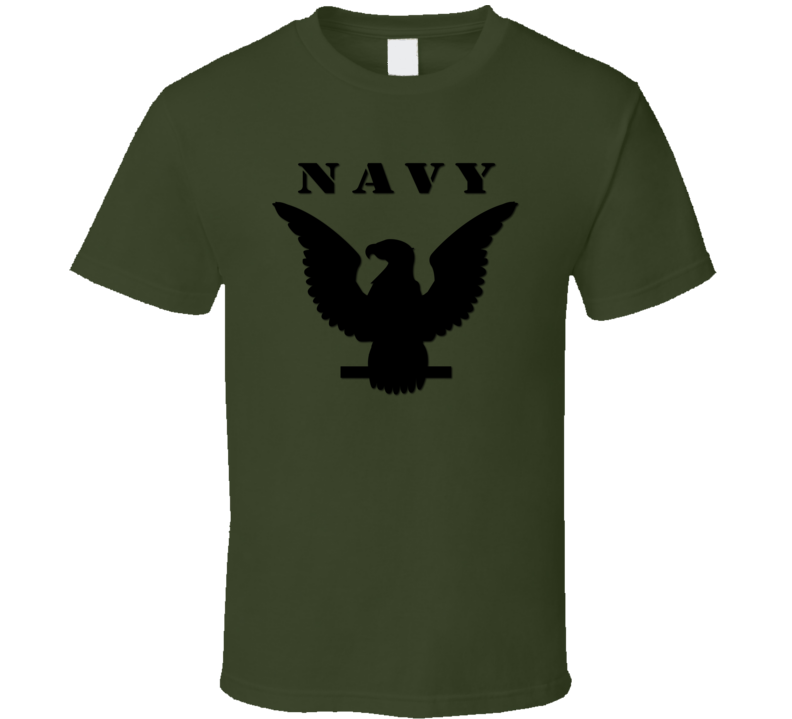 Navy - Crow Blk With Txt T Shirt