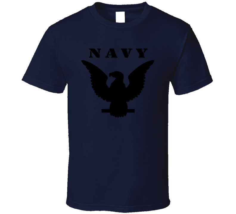 Navy - Crow Blk With Txt T Shirt