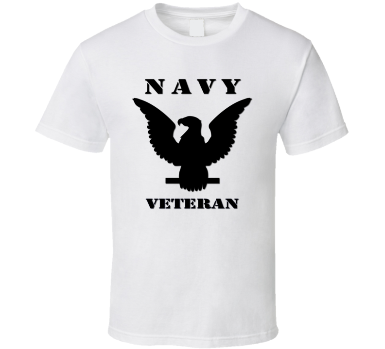 Navy - Crow Veteran With Txt T Shirt