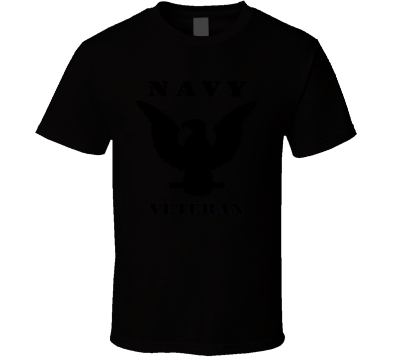 Navy - Crow Veteran With Txt T Shirt