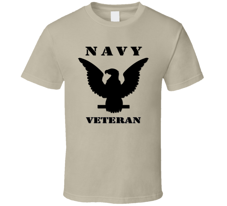 Navy - Crow Veteran With Txt T Shirt