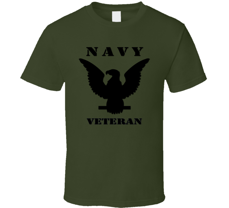 Navy - Crow Veteran With Txt T Shirt