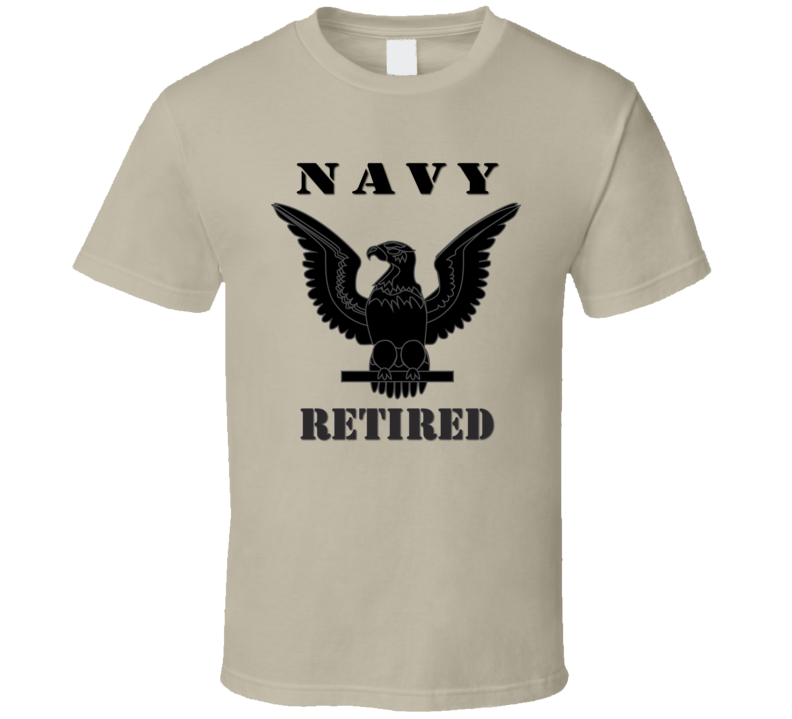 Navy - Crow - Retired Blk With Txt T Shirt