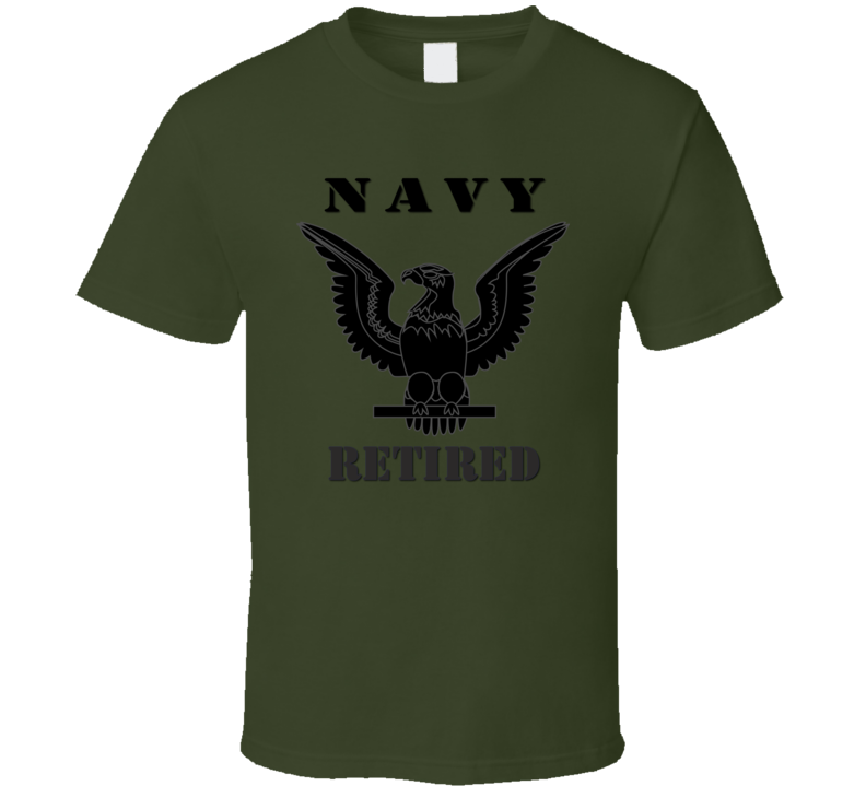 Navy - Crow - Retired Blk With Txt T Shirt