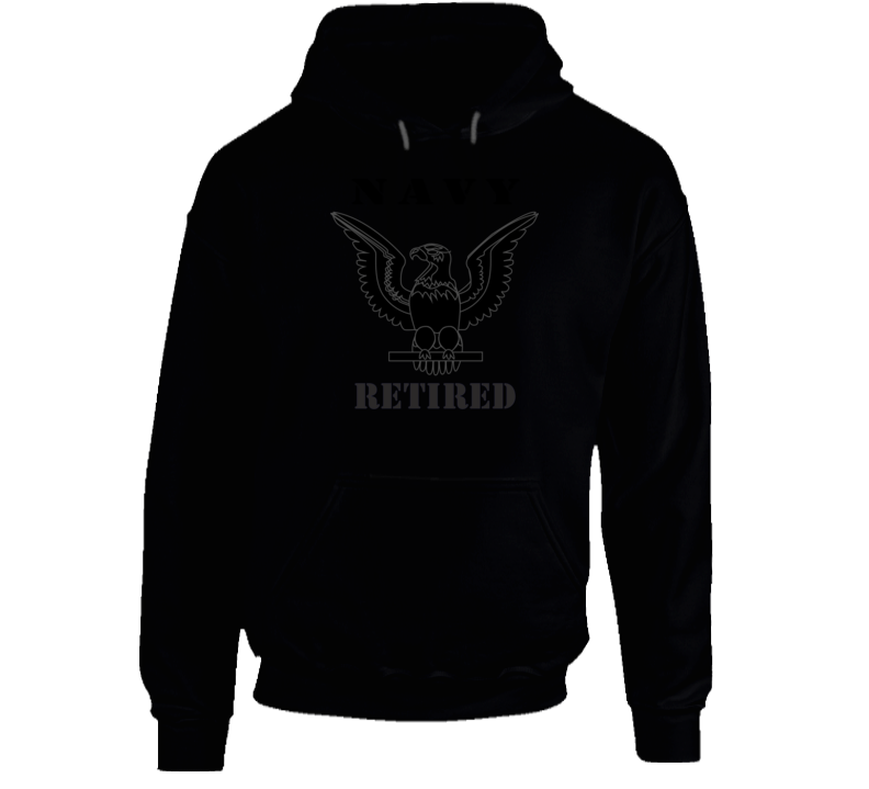 Navy - Crow - Retired Blk With Txt Hoodie