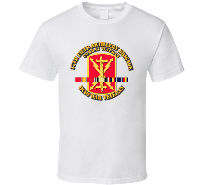 Army - 17th Fa Bde - Iraq Vet  W Svc Ribbons T-shirt