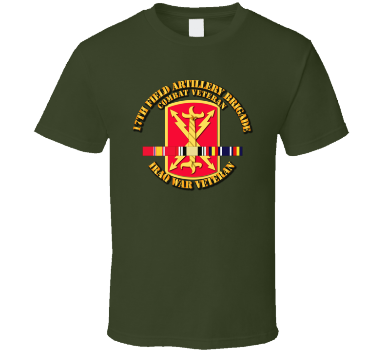 Army - 17th Fa Bde - Iraq Vet  W Svc Ribbons T-shirt