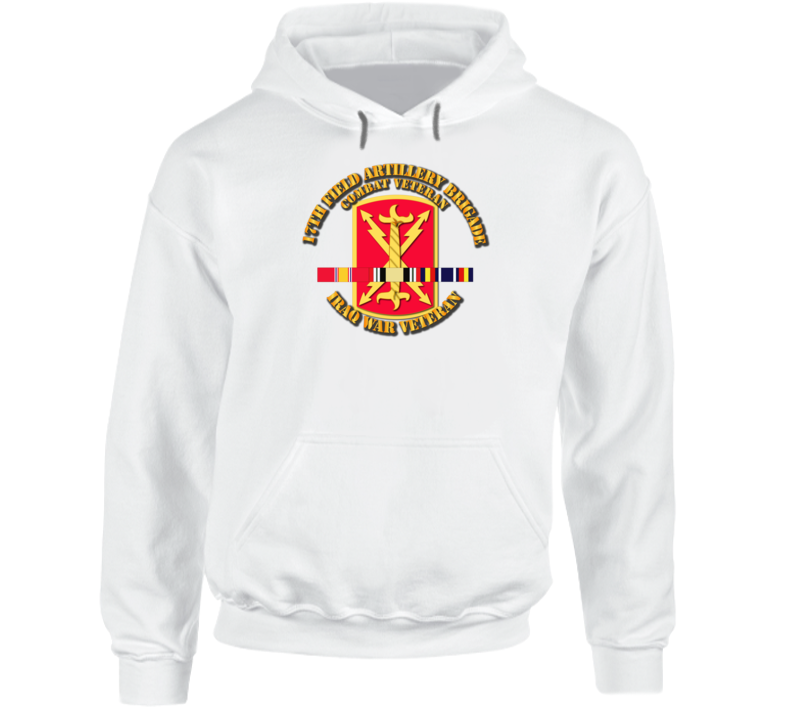Army - 17th Fa Bde - Iraq Vet  W Svc Ribbons Hoodie