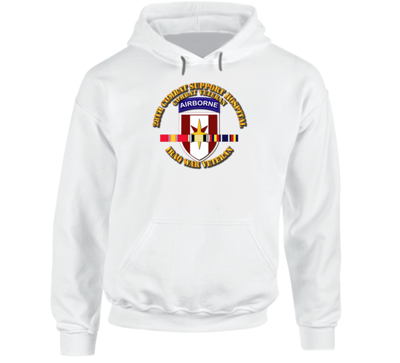 Army - 28th Cbt Sup Hospital - Iraq Vet W Svc Ribbons Hoodie