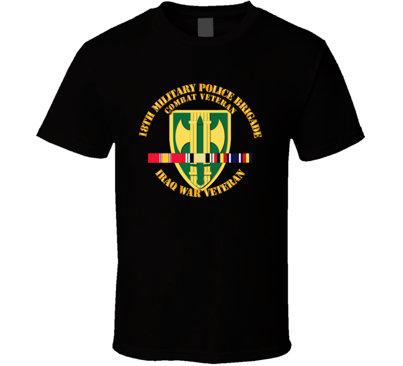 Army - 18th Mp Bde - Iraq Vet  W Svc Ribbons T-shirt