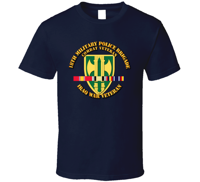 Army - 18th Mp Bde - Iraq Vet  W Svc Ribbons T-shirt