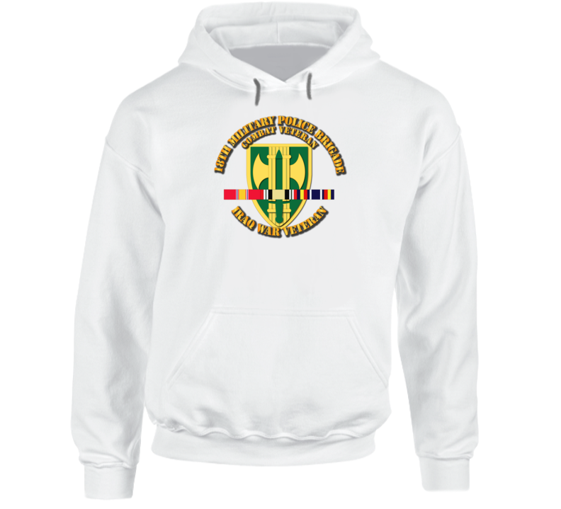 Army - 18th Mp Bde - Iraq Vet  W Svc Ribbons Hoodie