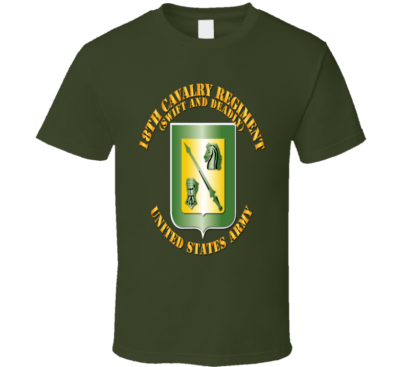 Army - 18th Cavalry Regiment - Swift And Deadly T-shirt