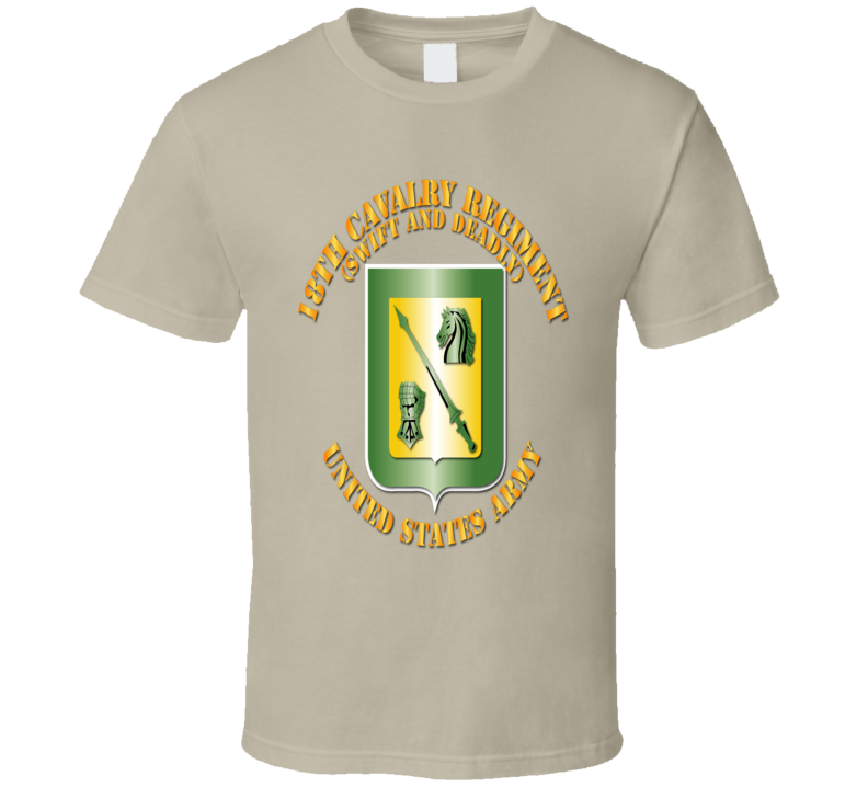 Army - 18th Cavalry Regiment - Swift And Deadly T-shirt