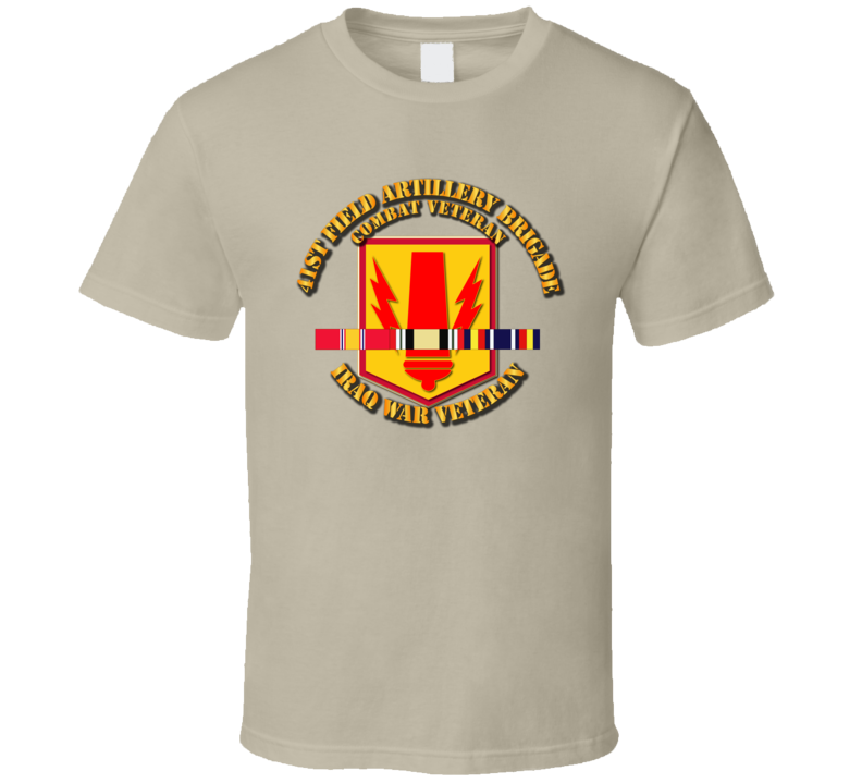 Army - 41st Fa Bde - Iraq Vet W Svc Ribbons T Shirt