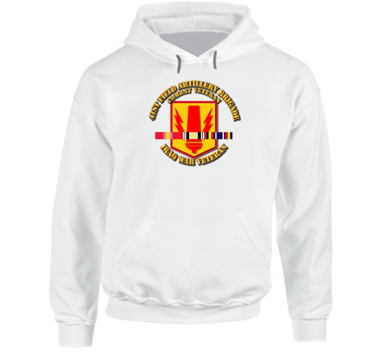 Army - 41st Fa Bde - Iraq Vet W Svc Ribbons Hoodie